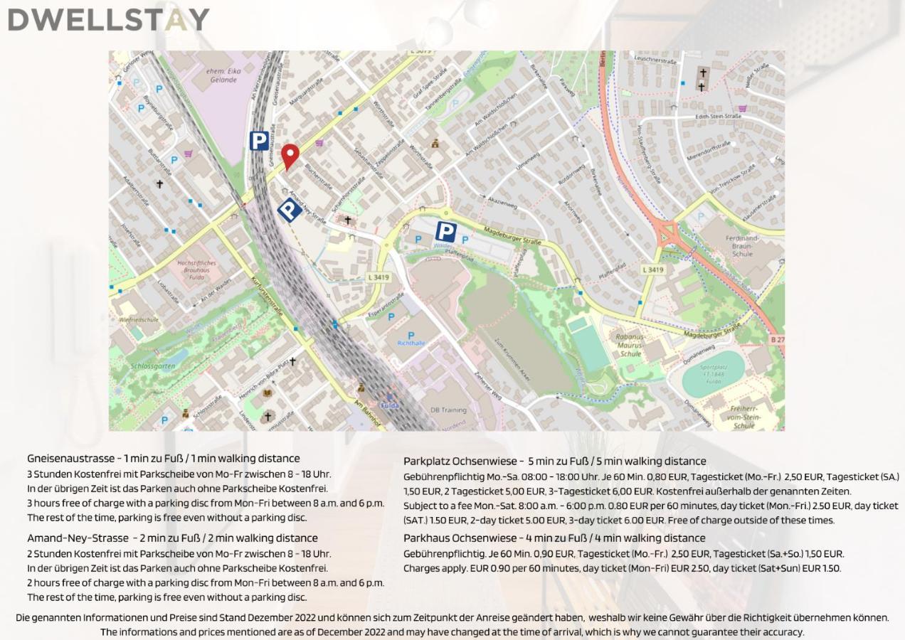 Peter Apartments - Apartment Mit Eigenem Eingang I 30Qm I Zentrale Lage I Bad I Kueche I Terrasse I Tv Fulda Zewnętrze zdjęcie